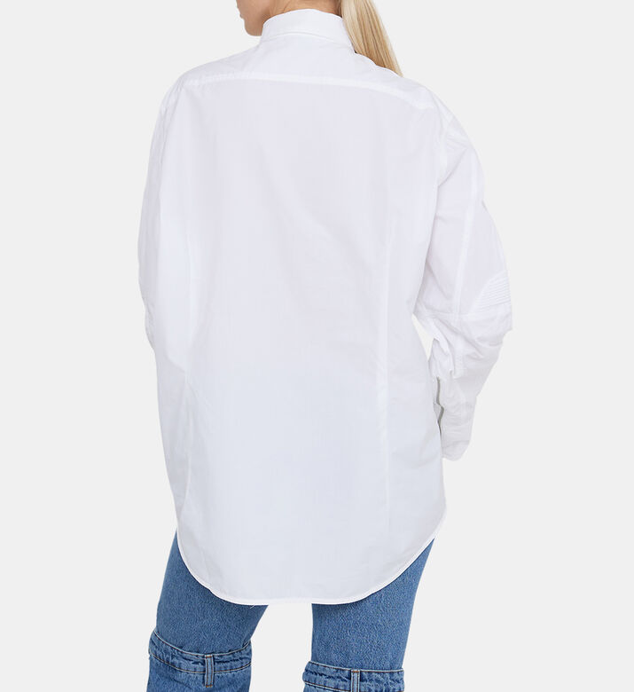 Moto Cotton Zippered Sleeves Shirt Moto Cotton Zippered Sleeves Shirt