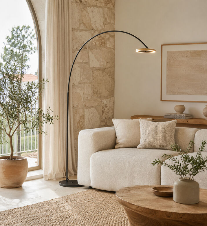 Masterlight Esme Round Base Floor Lamp, Packshot View