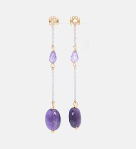 Amethyst Gemstone Drop Earrings Amethyst Gemstone Drop Earrings