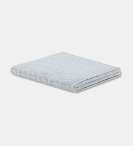 Philip Plein Rectangular Logo Pattern Bath Towel, White, 95x150-cm, Packshot View