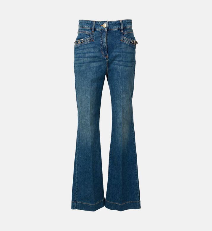 Casual Logo-label Denim Pants