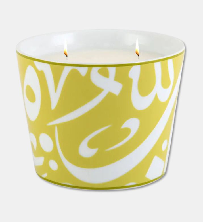 Silsal Candle Bahja Yellow, Packshot View