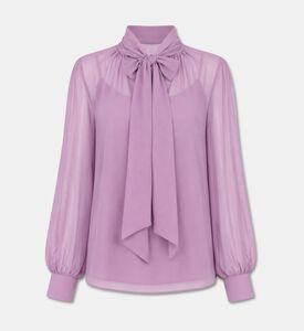 Carter and White Sheer Silk Bow Blouse, Packshot View