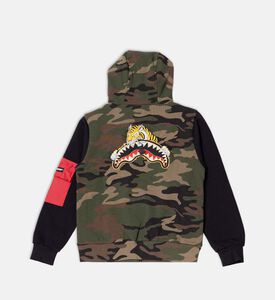 هودي بسحاب بطبعة نمر مموهة