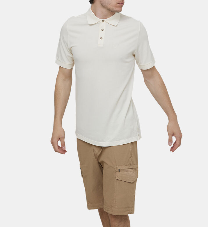 قميص بولو قطن بياقة مدببة