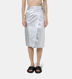 تنورة فاي ميدي جلد معدني