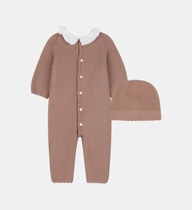 Ruffled Collar 2-piece Knitted Set