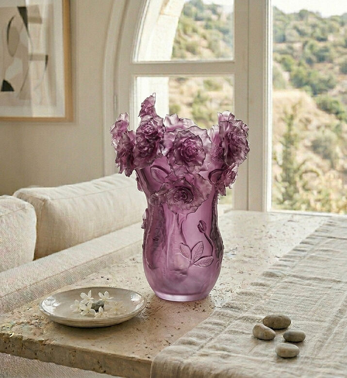 Cristal de Paris Desert Rose Crystal Vase, Packshot View