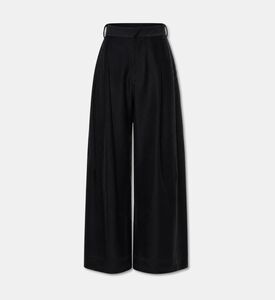Martan Jo Button Closure Wide-leg Pants, Black, L, Packshot View