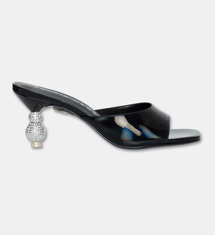 Sophia Webster Natalia Crystal Mid Mules, Black, Eu-36, Packshot View