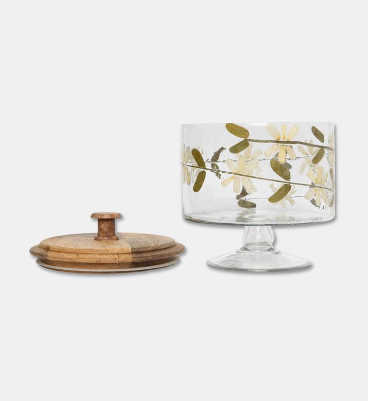 Home Deco and More Flower-print Top Lid Medium Jar, Packshot View