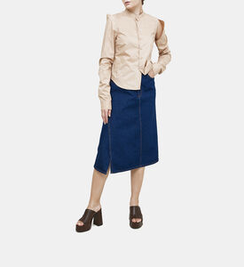 تنورة ميدي دنيم بخمسة جيوب