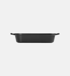 Le Creuset Cast Iron Rectangular Oven Dish, Black, 37-cm, Packshot View