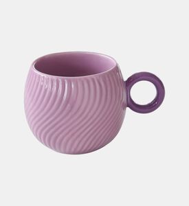 كوب بورسلين بنمط مموج بلون أزرق مائي