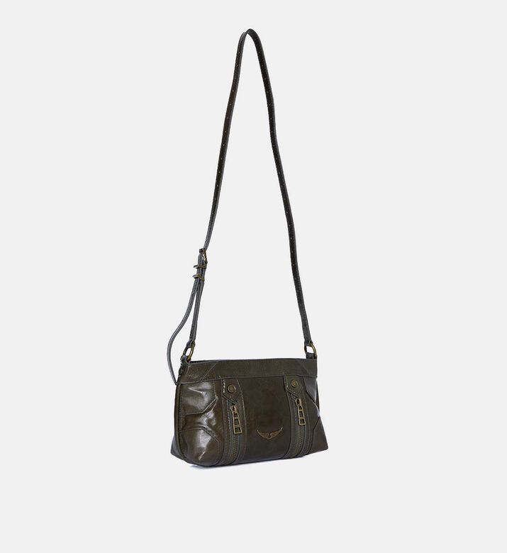 Sunny Mood Zipped Leather Shoulder Bag