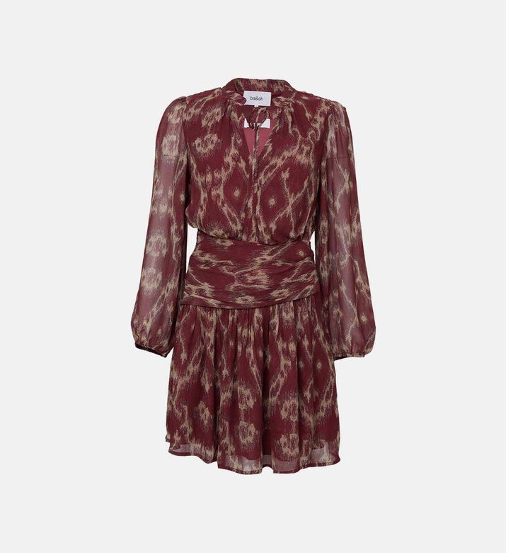 فستان مينت بأكمام منتفخة