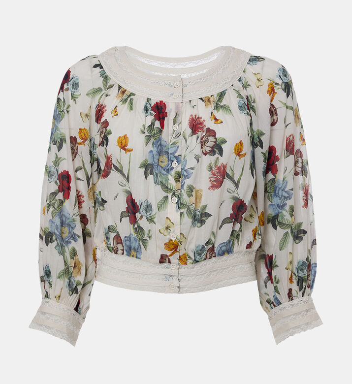 All-over Floral-print Blouse