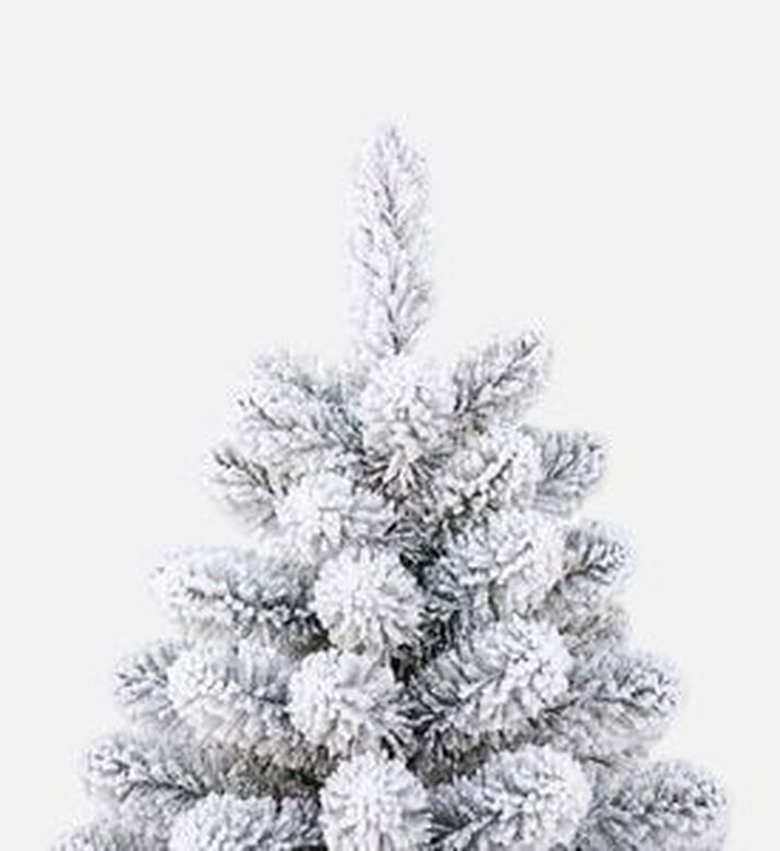 Home Deco and More Small Snowy Flocked Tree, White, 240-cm, Packshot View