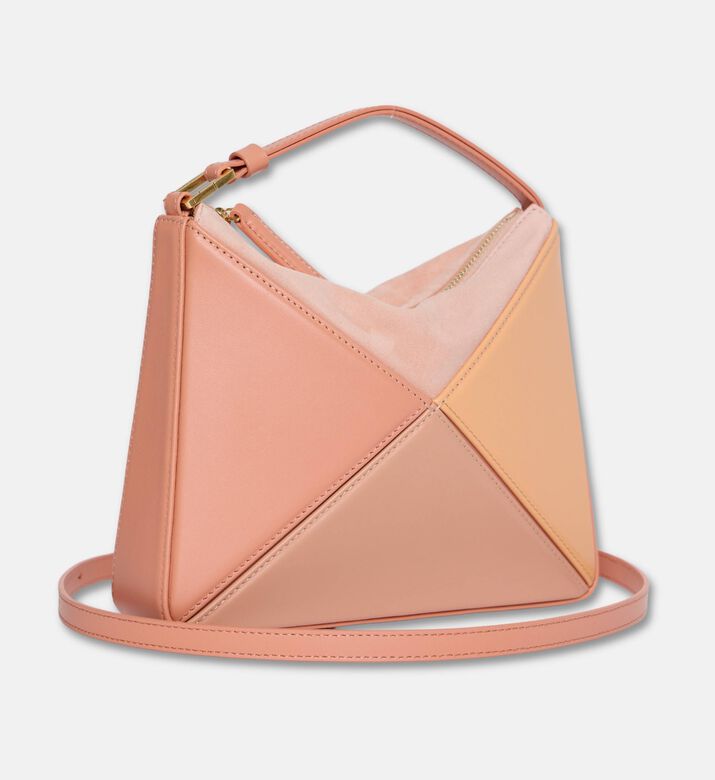 Mlouye Flex Calf Leather Mini Hobo Bag, Peach, Packshot View
