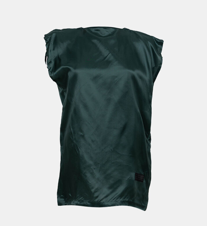 بلوزة بياقة عالية درابيه