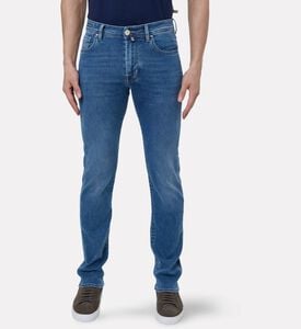 Jacob Cohen Washed Regular-fit Jeans, Blue, 36, Model View