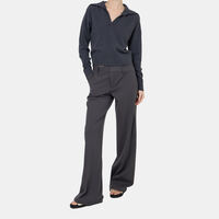 Wool Double Belt Trousers
