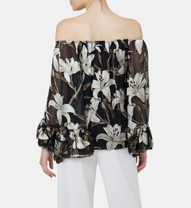 بلوزة أرديليا مطبوعة بأكتاف مكشوفة