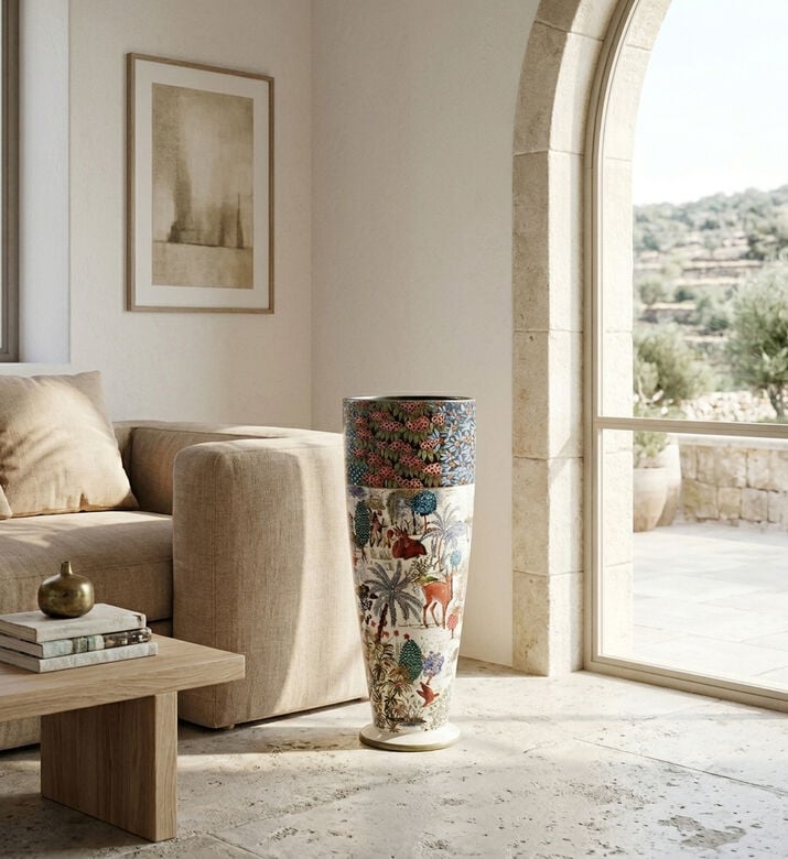 Gien Jardin Du Palais Fuseau Vase, Packshot View