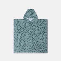Green Leopard-print Beach Poncho Towel