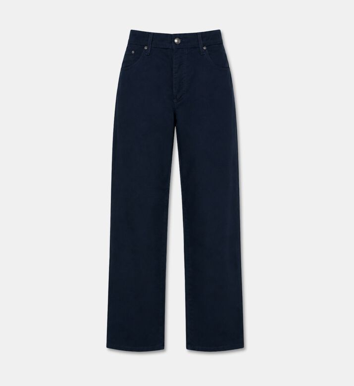 Hackett London Core Cotton-blend Chino Trousers, Navy, 34, Packshot View