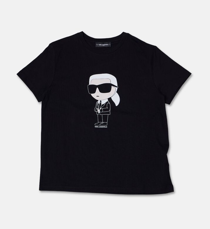 Karl Lagerfeld Contrasting Icon-print T-shirt, Packshot View