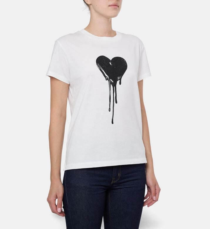 Zadig et Voltaire Ts Walk, White, L, Model View