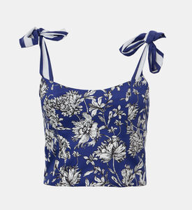 بلوزة بلا أكمام بطبعة أزهار