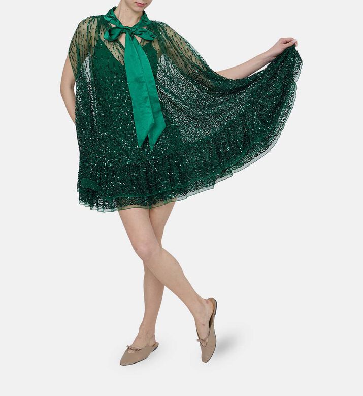 Zenon Cape Mini Dress