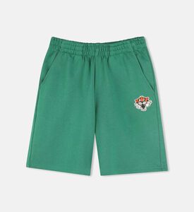 شورت برمودا بشعار مطرز من الفرو الفرنسي