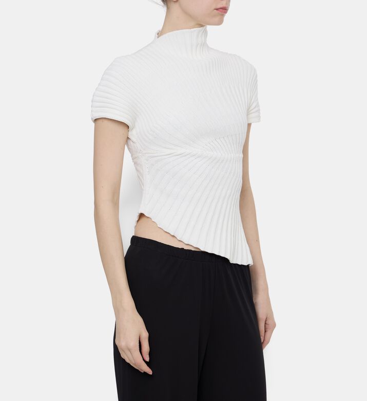 Cult Gaia Annemie Knit Top, Model View