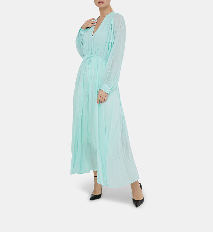 Silk Cotton Voile Maxi Dress