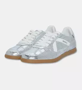 Schutz Metallic Croc-embossed Sneaker, Packshot View