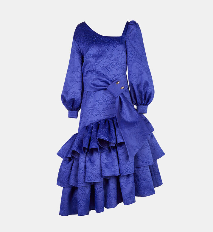 Darkened Sky Puffy Sleeves Dress