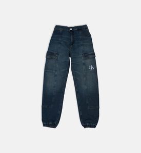 Logo-detail Denim Cargo Joggers