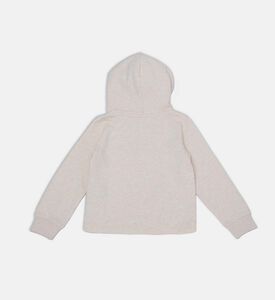 سويت شيرت صوف بغطاء رأس بشعار ملوّن