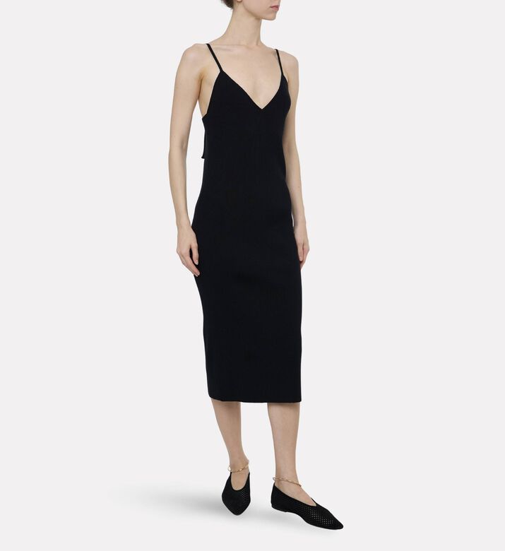 Jil Sander Merino Wool Rib Knit Maxi Dress, Model View
