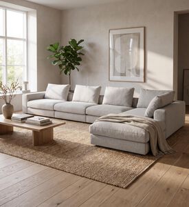 Furninova Spacious L-shape Corner Sofa, Packshot View