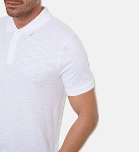 Vince Button Placket Short-sleeve Polo, White, Xl, Model View