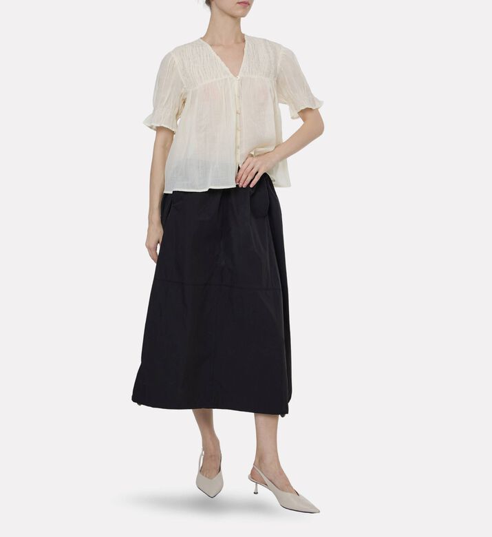 Sea NY Ruffle-detail Elastic Waistband Skirt, Model View