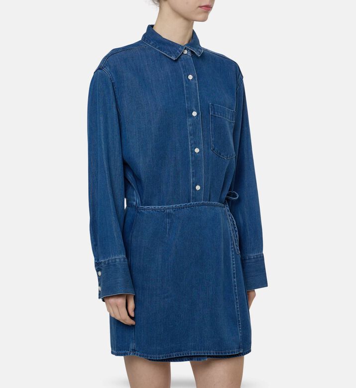 Samsoe Sasky Mini Denim Shirt Dress, Model View