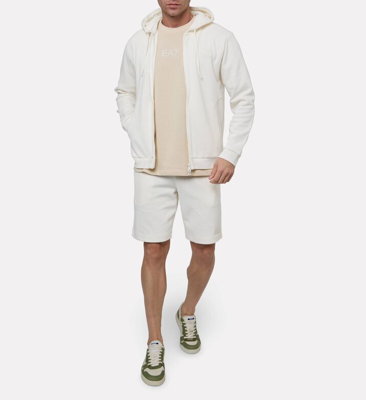 EA7 Cotton Regular-fit Crewneck T-shirt, Model View