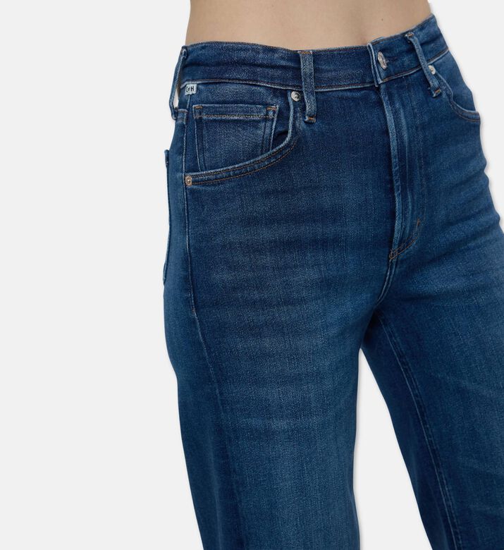 Citizens of Humanity Button Closure Wide-leg Denim Pants, Model View