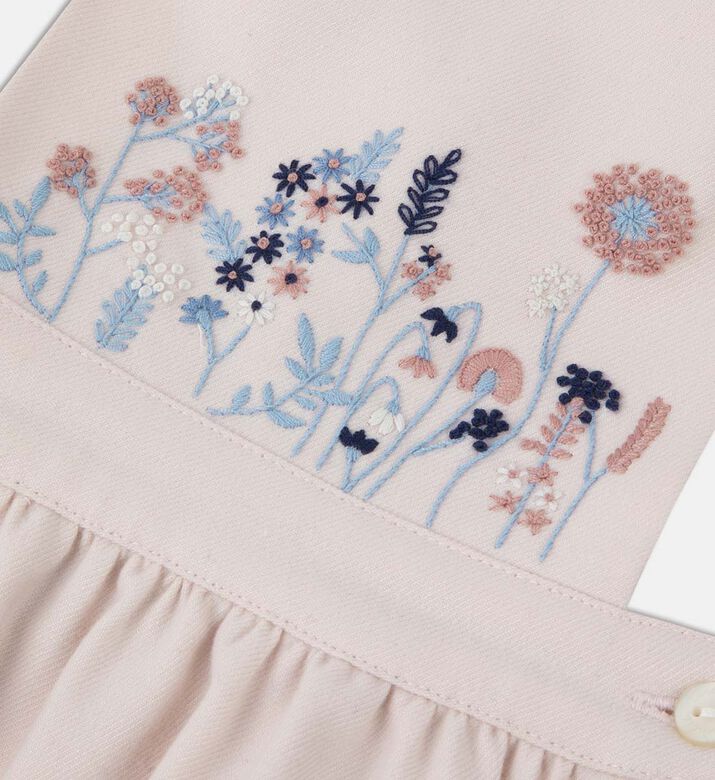 Cross-strap Embroidered Dress