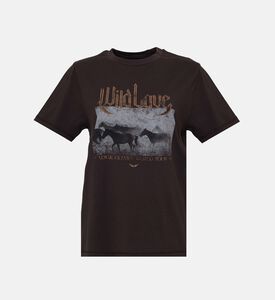 تيشيرت إدوين بياقة دائرية بطباعة غرافيكية